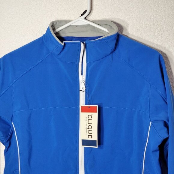 NWT Clique Womens Soft Shell Blue Jacket Size Small - Picture 3 of 7